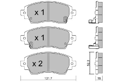 Комплект тормозных колодок AISIN BPTO-1929